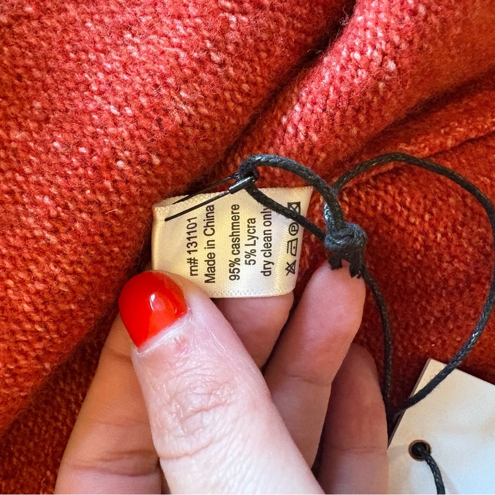 Beryll Cashmere Red Cocoon Cardigan - Picture 4 of 4